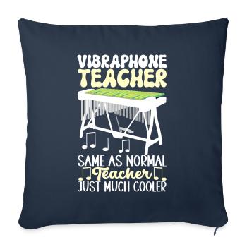 Vibraphon, vibraphonist - Sofa pillowcase 17,3'' x 17,3'' (45 x 45 cm) - navy - Front