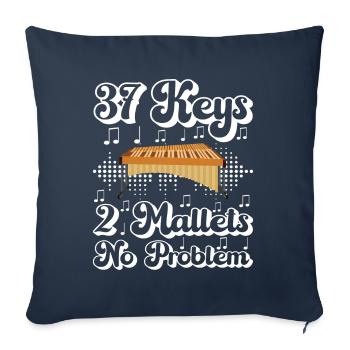 Vibraphon, vibraphonist - Sofa pillowcase 17,3'' x 17,3'' (45 x 45 cm) - navy - Front