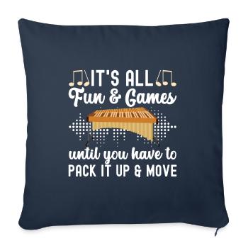 Vibraphon, vibraphonist - Sofa pillowcase 17,3'' x 17,3'' (45 x 45 cm) - navy - Front