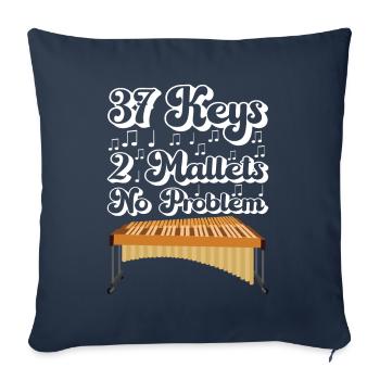 Vibraphon, vibraphonist - Sofa pillowcase 17,3'' x 17,3'' (45 x 45 cm) - navy - Front