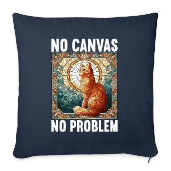 Vitrail artiste Vitrail Art - Housse de coussin décorative 45 x 45 cm - bleu marine - Devant