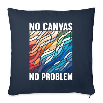 Vitrail artiste Vitrail Art - Housse de coussin décorative 45 x 45 cm - bleu marine - Devant