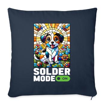 Vitrail artiste Vitrail Art - Housse de coussin décorative 45 x 45 cm - bleu marine - Devant