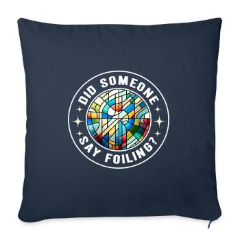 Vitrail artiste Vitrail Art - Housse de coussin décorative 45 x 45 cm - bleu marine - Devant