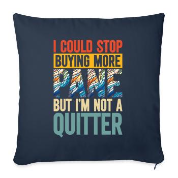 Vitrail artiste Vitrail Art - Housse de coussin décorative 45 x 45 cm - bleu marine - Devant