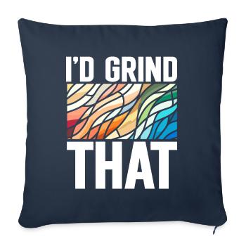 Vitrail artiste Vitrail Art - Housse de coussin décorative 45 x 45 cm - bleu marine - Devant