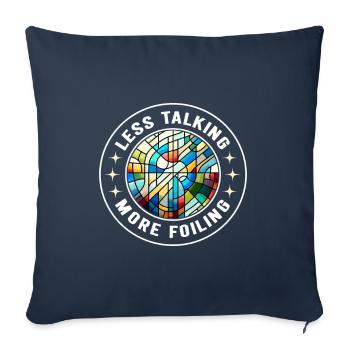 Vitrail artiste Vitrail Art - Housse de coussin décorative 45 x 45 cm - bleu marine - Devant