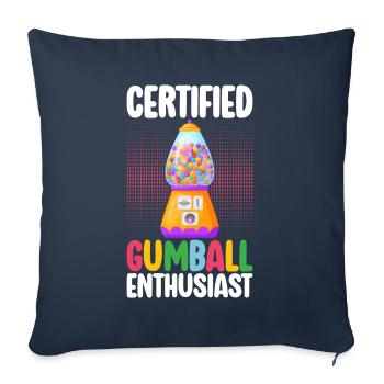 Gumball Machine Chewing Gum Machine - Sofa pillowcase 17,3'' x 17,3'' (45 x 45 cm) - navy - Front