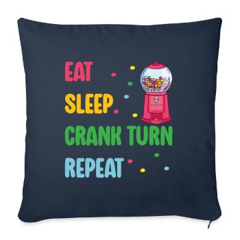 Gumball Machine Chewing Gum Machine - Sofa pillowcase 17,3'' x 17,3'' (45 x 45 cm) - navy - Front