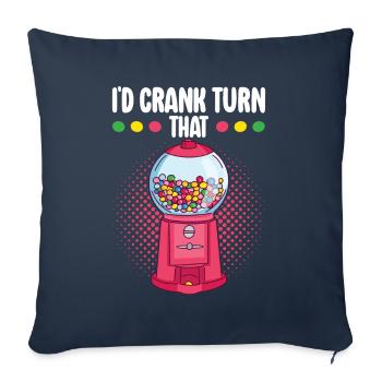 Machine à chewing-gum Machine à chewing-gum - Housse de coussin décorative 45 x 45 cm - bleu marine - Devant