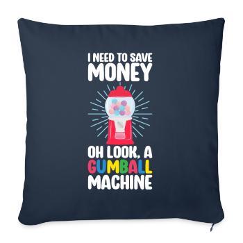 Gumball Machine Chewing Gum Machine - Sofa pillowcase 17,3'' x 17,3'' (45 x 45 cm) - navy - Front