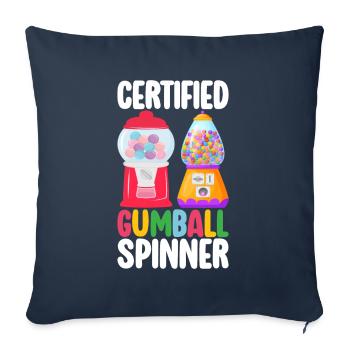Gumball Machine Chewing Gum Machine - Sofa pillowcase 17,3'' x 17,3'' (45 x 45 cm) - navy - Front