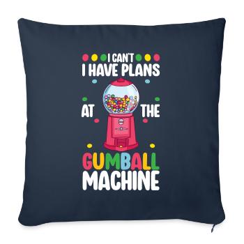 Gumball Machine Chewing Gum Machine - Sofa pillowcase 17,3'' x 17,3'' (45 x 45 cm) - navy - Front