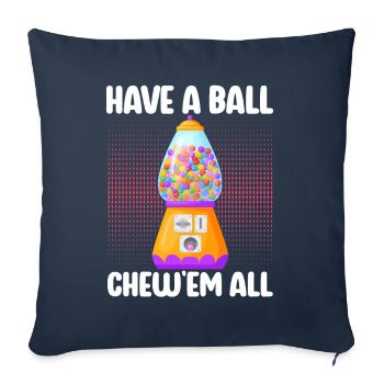 Gumball Machine Chewing Gum Machine - Sofa pillowcase 17,3'' x 17,3'' (45 x 45 cm) - navy - Front