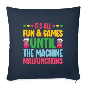 Gumball Machine Chewing Gum Machine - Sofa pillowcase 17,3'' x 17,3'' (45 x 45 cm) - navy - Front