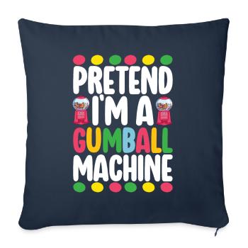 Machine à chewing-gum Machine à chewing-gum - Housse de coussin décorative 45 x 45 cm - bleu marine - Devant