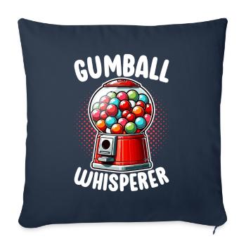 Machine à boules de gomme - Housse de coussin décorative 45 x 45 cm - bleu marine - Devant
