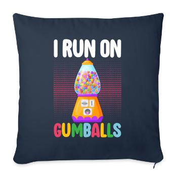 Machine à boules de gomme - Housse de coussin décorative 45 x 45 cm - bleu marine - Devant