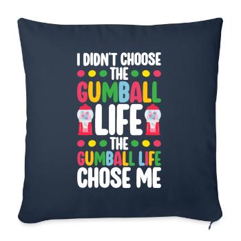 Machine à chewing-gum Machine à chewing-gum - Housse de coussin décorative 45 x 45 cm - bleu marine - Devant