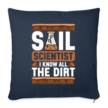 Bodenwissenschaftler Soil Science - Sofa pillowcase 17,3'' x 17,3'' (45 x 45 cm) - navy - Front