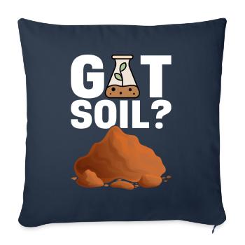 Bodenwissenschaftler Science du sol - Housse de coussin décorative 45 x 45 cm - bleu marine - Devant
