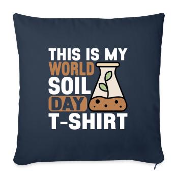 Bodenwissenschaftler Science du sol - Housse de coussin décorative 45 x 45 cm - bleu marine - Devant