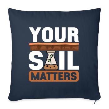 Bodenwissenschaftler Science du sol - Housse de coussin décorative 45 x 45 cm - bleu marine - Devant