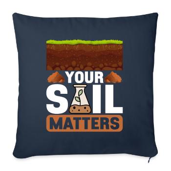 Bodenwissenschaftler Science du sol - Housse de coussin décorative 45 x 45 cm - bleu marine - Devant
