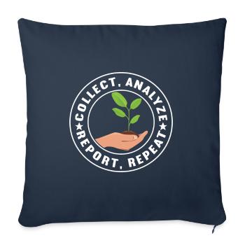 Bodenwissenschaftler Science du sol - Housse de coussin décorative 45 x 45 cm - bleu marine - Devant