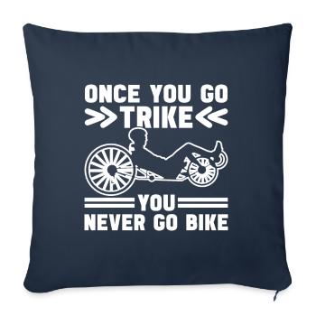 Recumbent Trike Liegetrike Liegedreirad - Sofa pillowcase 17,3'' x 17,3'' (45 x 45 cm) - navy - Front