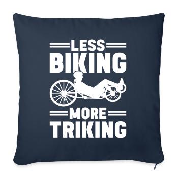 Recumbent Trike Liegetrike Liegedreirad - Sofa pillowcase 17,3'' x 17,3'' (45 x 45 cm) - navy - Front