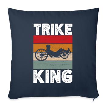 Recumbent Trike Liegetrike Liegedreirad - Sofa pillowcase 17,3'' x 17,3'' (45 x 45 cm) - navy - Front