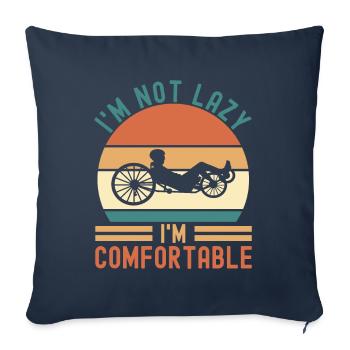 Recumbent Trike Liegetrike Liegedreirad - Sofakissenbezug 45 x 45 cm - Navy - Vorne