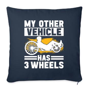Recumbent Trike Liegetrike Liegedreirad - Sofa pillowcase 17,3'' x 17,3'' (45 x 45 cm) - navy - Front