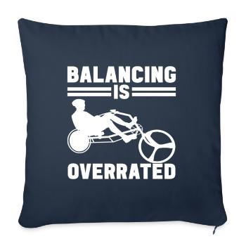 Recumbent Trike Liegetrike Liegedreirad - Sofa pillowcase 17,3'' x 17,3'' (45 x 45 cm) - navy - Front