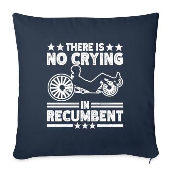 Recumbent Trike Liegetrike Liegedreirad - Sofa pillowcase 17,3'' x 17,3'' (45 x 45 cm) - navy - Front