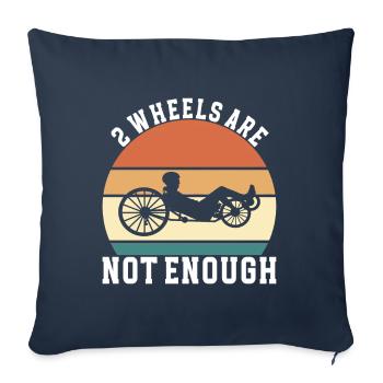 Recumbent Trike Liegetrike Liegedreirad - Sofa pillowcase 17,3'' x 17,3'' (45 x 45 cm) - navy - Front