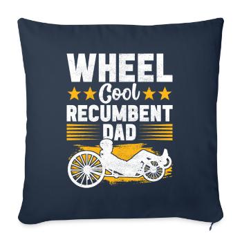 Recumbent Trike Liegetrike Liegedreirad - Sofa pillowcase 17,3'' x 17,3'' (45 x 45 cm) - navy - Front