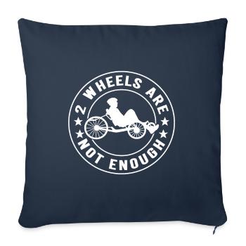 Tricycle couché Liegetrike Liegedreirad - Housse de coussin décorative 45 x 45 cm - bleu marine - Devant