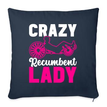 Recumbent Trike Liegetrike Liegedreirad - Sofa pillowcase 17,3'' x 17,3'' (45 x 45 cm) - navy - Front