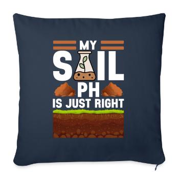 Bodenwissenschaftler Science du sol - Housse de coussin décorative 45 x 45 cm - bleu marine - Devant
