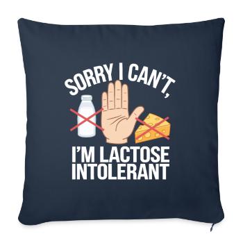 Lactose intolerance Lactose intolerant - Sofa pillowcase 17,3'' x 17,3'' (45 x 45 cm) - navy - Front