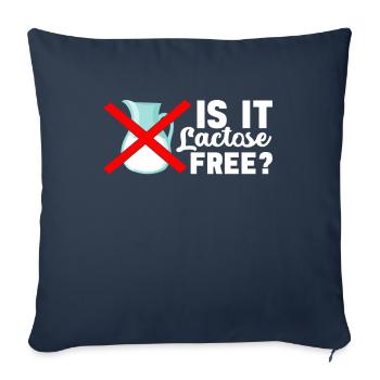 Lactose intolerance Lactose intolerant - Sofa pillowcase 17,3'' x 17,3'' (45 x 45 cm) - navy - Front
