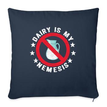 Lactose intolerance Lactose intolerant - Sofa pillowcase 17,3'' x 17,3'' (45 x 45 cm) - navy - Front