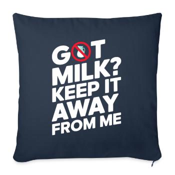 Lactose intolerance Lactose intolerant - Sofa pillowcase 17,3'' x 17,3'' (45 x 45 cm) - navy - Front