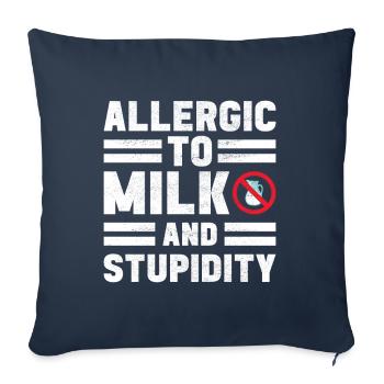 Lactose intolerance Lactose intolerant - Sofa pillowcase 17,3'' x 17,3'' (45 x 45 cm) - navy - Front