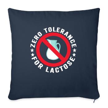 Lactose intolerance Lactose intolerant - Sofa pillowcase 17,3'' x 17,3'' (45 x 45 cm) - navy - Front