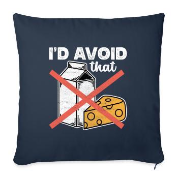 Lactose intolerance Lactose intolerant - Sofa pillowcase 17,3'' x 17,3'' (45 x 45 cm) - navy - Front