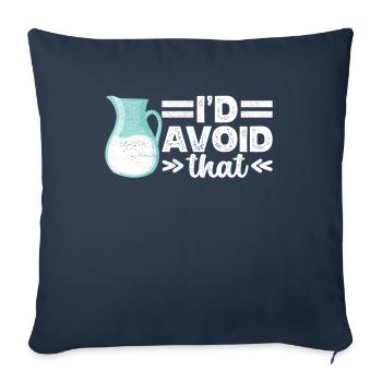 Lactose intolerance Lactose intolerant - Sofa pillowcase 17,3'' x 17,3'' (45 x 45 cm) - navy - Front