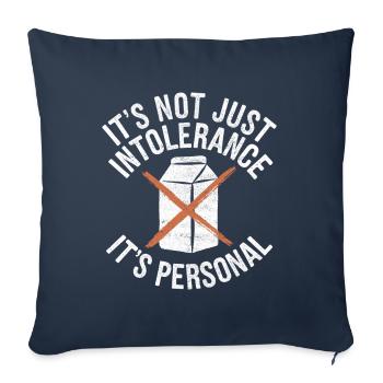 Lactose intolerance Lactose intolerant - Sofa pillowcase 17,3'' x 17,3'' (45 x 45 cm) - navy - Front